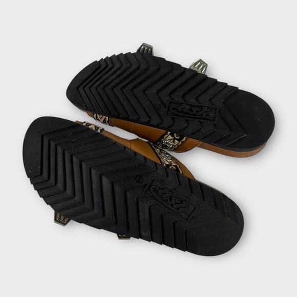 ASH Ulysse Boho Woven Strap Buckle Studded Slide Slip-on Sandal Size 39 US 8.5/9 - Picture 9 of 12